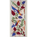 Vintage Turkish rug hand-knotted 44x96 cm