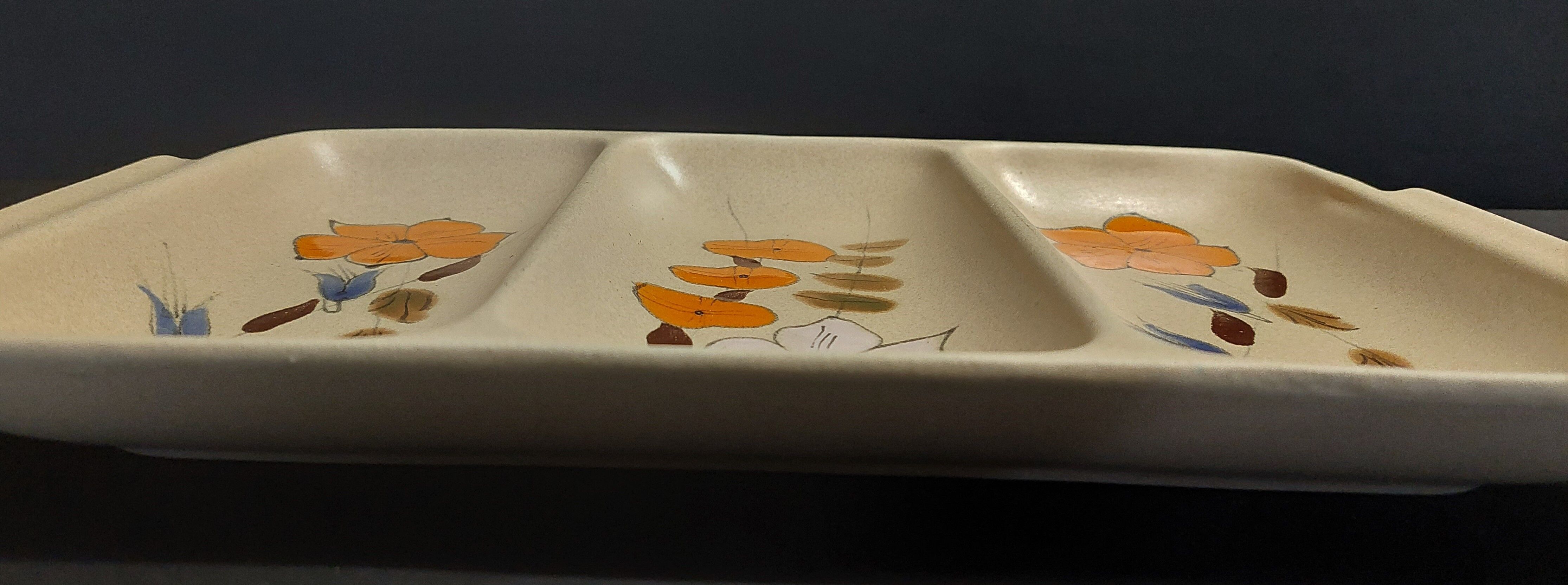 Vintage stoneware appetizer dish