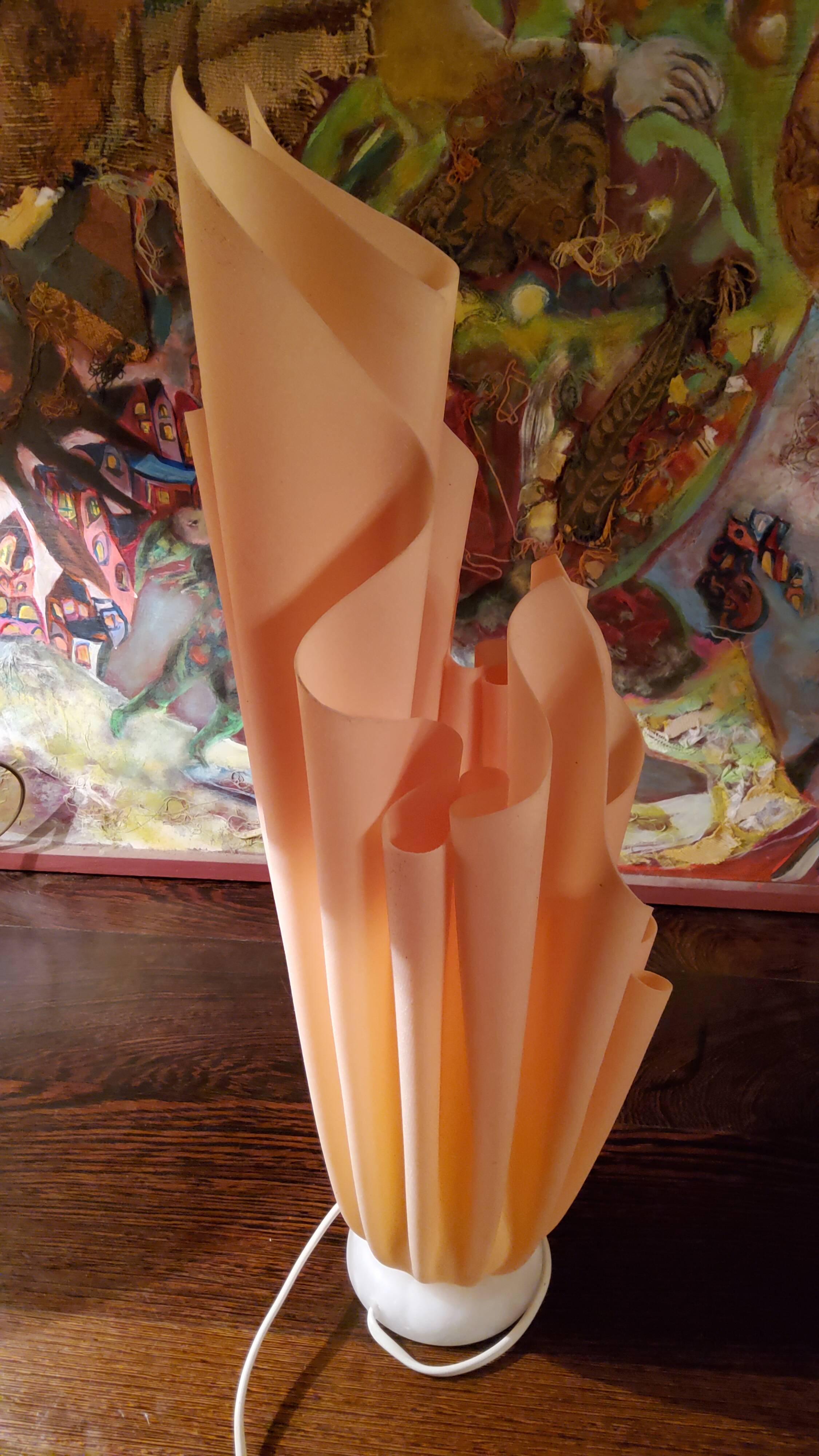 Athena lamp by Georgia Jacob marble and resin 53cm