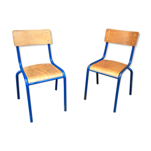 Set de 2 chaises école
