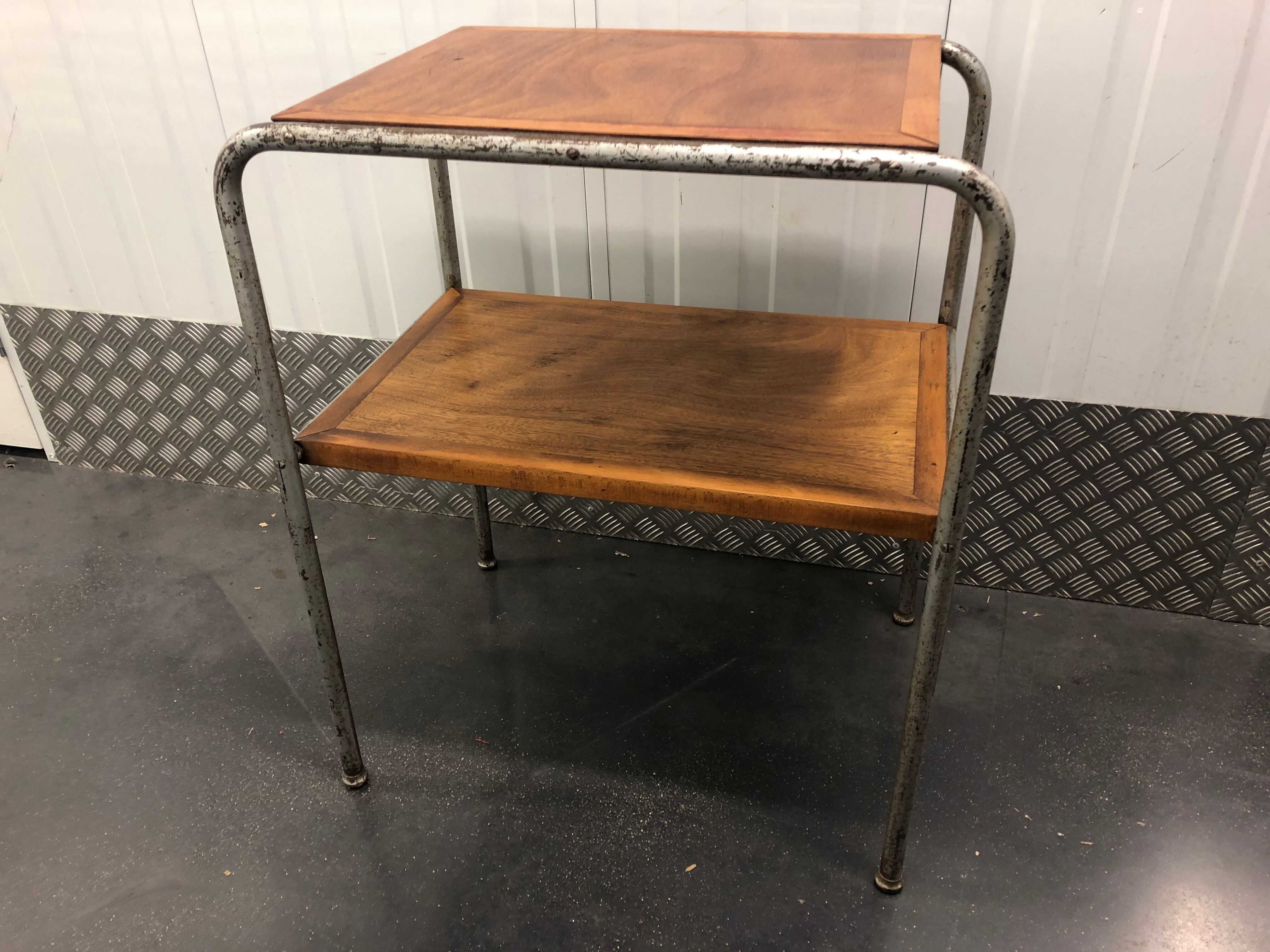 Bauhaus double wooden tray and tube structure around 1930