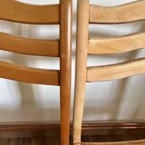 Set of 4 ribbed fabric chairs