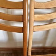 Set of 4 ribbed fabric chairs