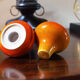 Salt and pepper in orange ceramic, 60s