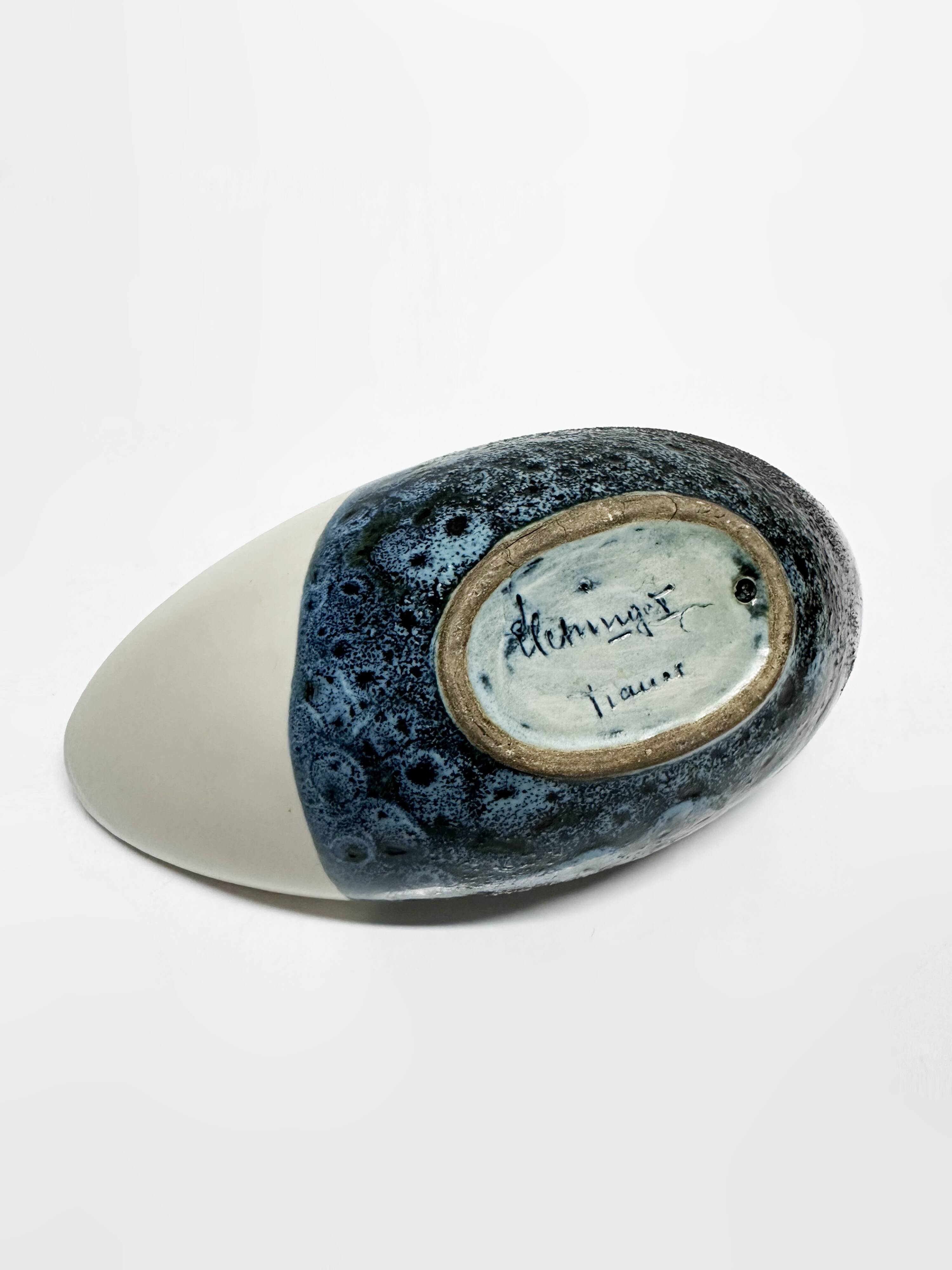 Rare set of three Elchinger Atelier ceramic bowls. France, 1950.
