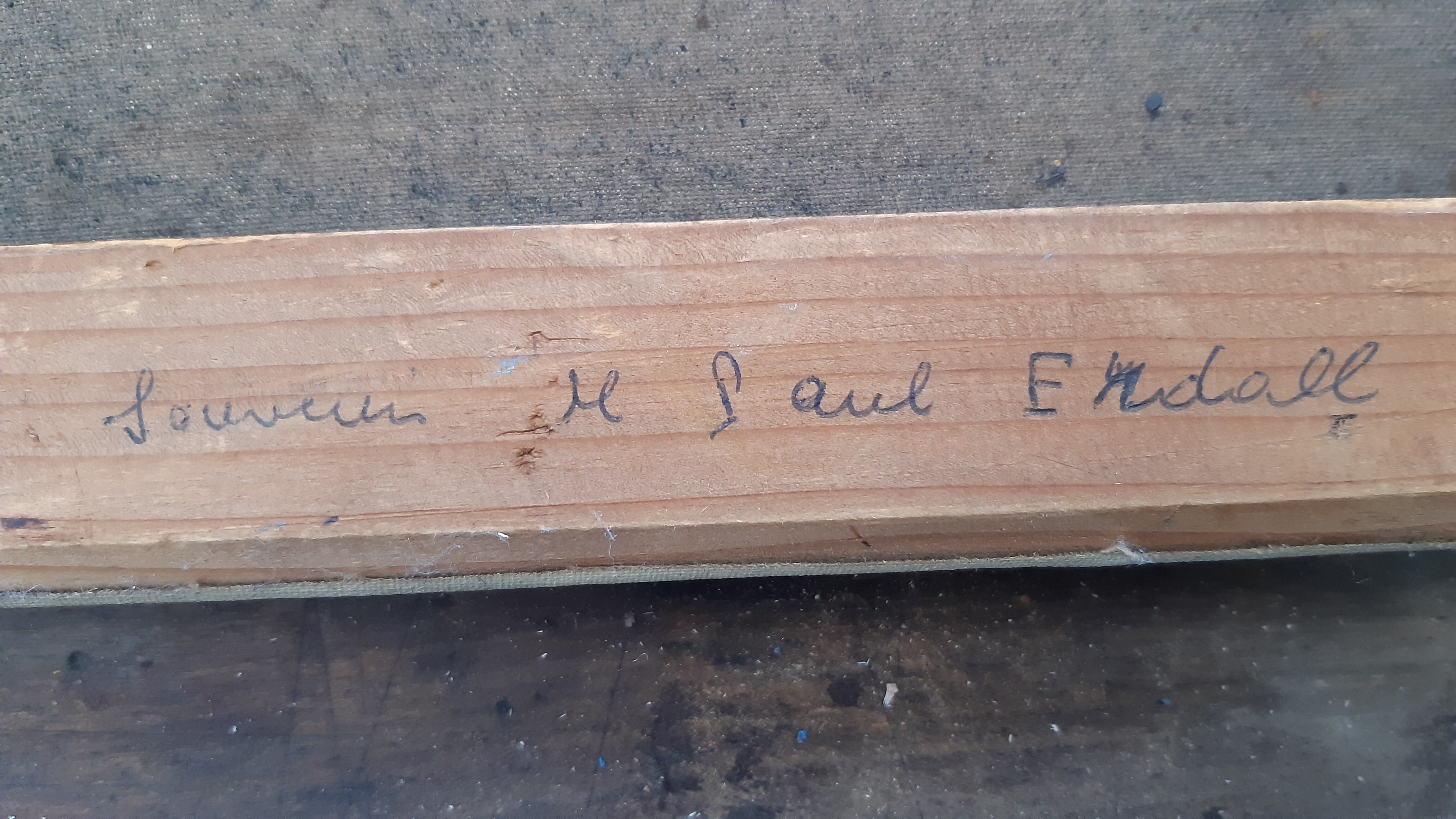 Oil on canvas "mountain lake"