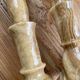 Set 2 old onyx candlesticks