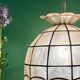 Suspension abat-jour vintage en nacre et laiton