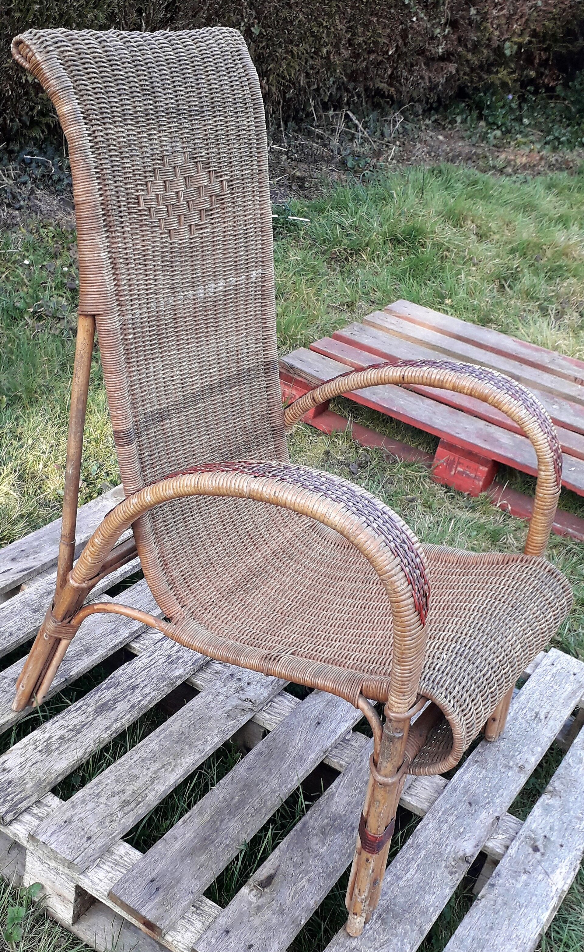 Rattan armchair