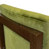 Vintage armchair solid wenge design 60s leather armrests design