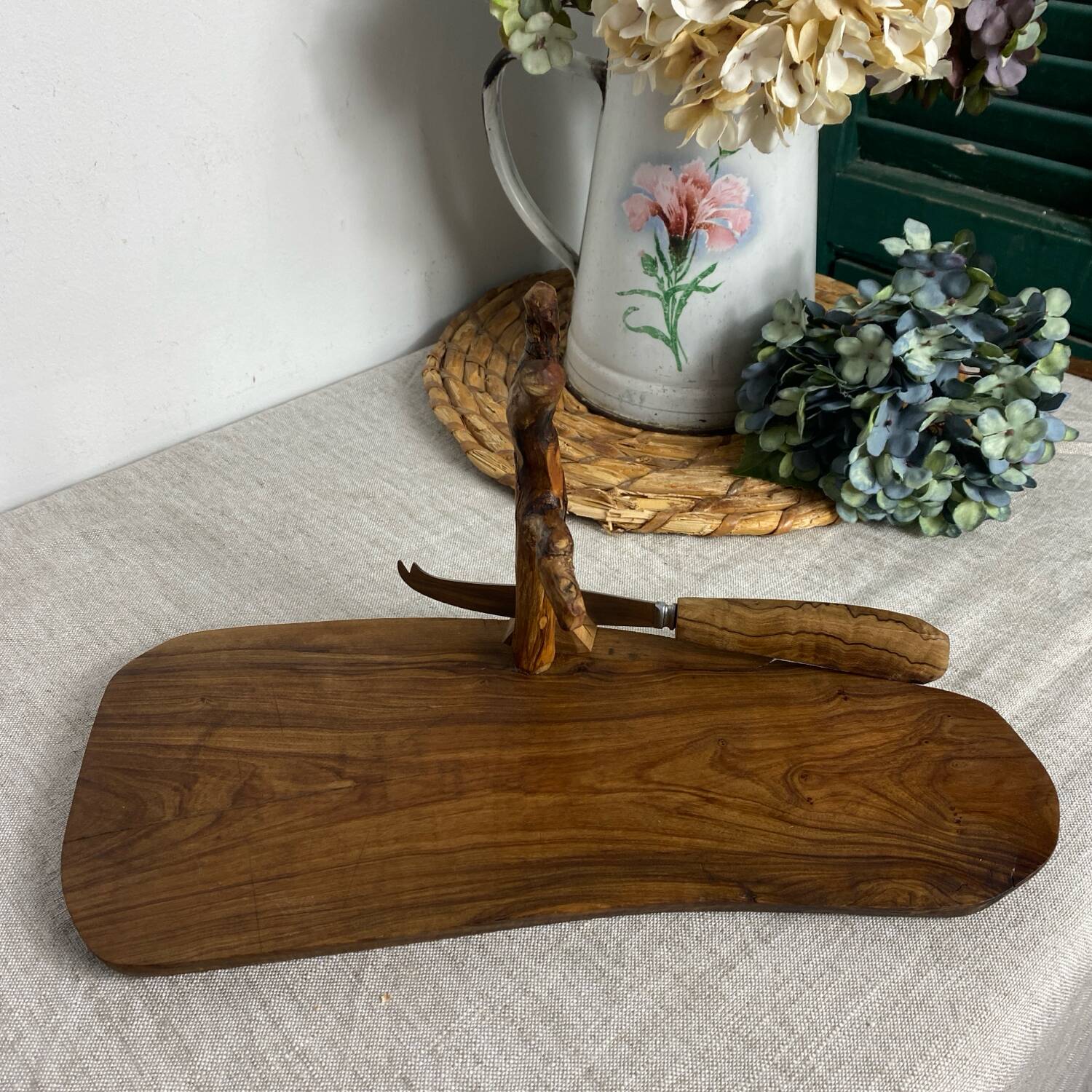 Olive wood cheese board