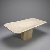 Large travertine table from the 1980s.