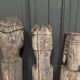 3 wooden folk art totems representing the three wise men, mid-20th century