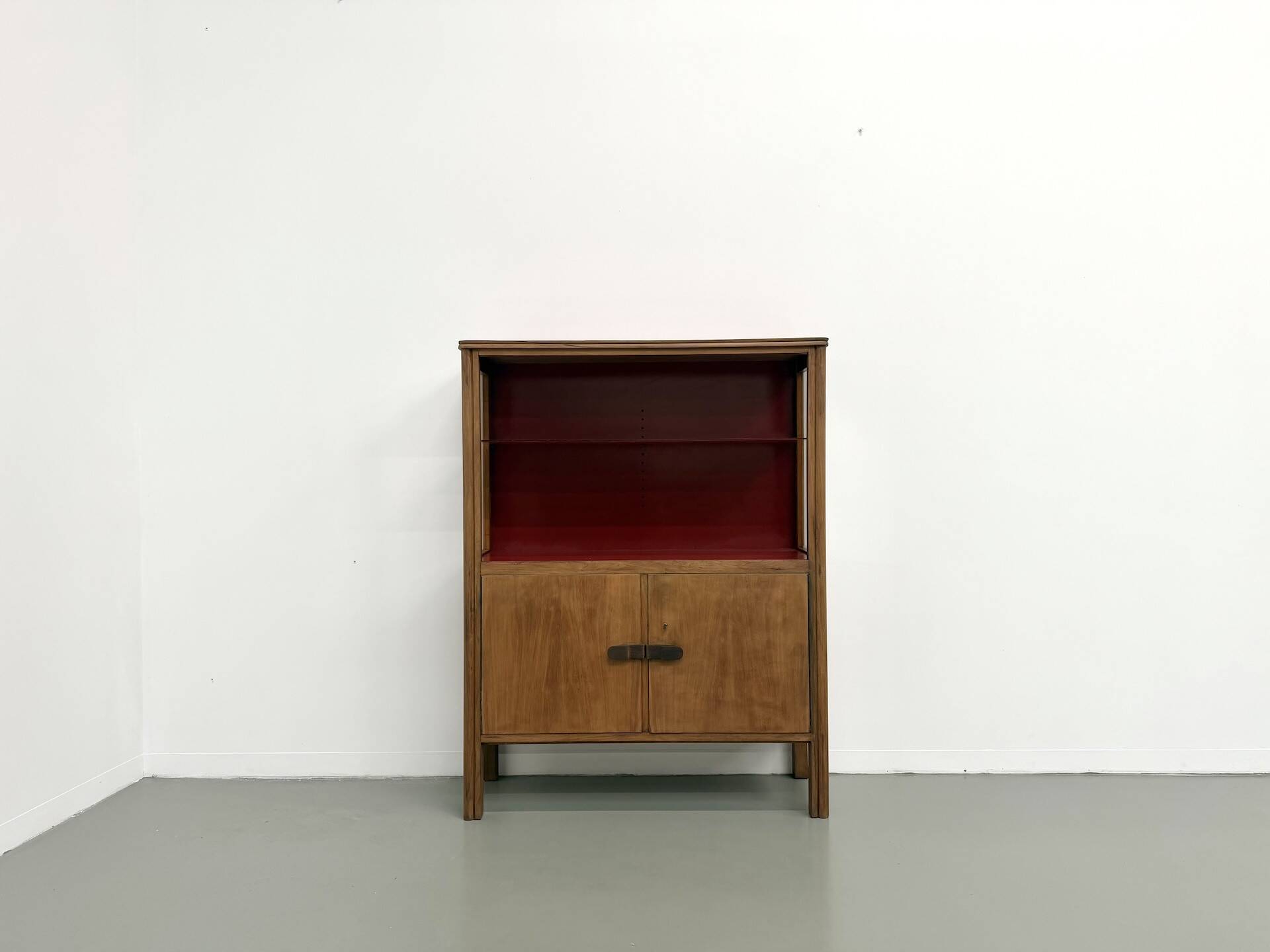 1950s Brazilian modernist library in exotic wood and lacquer