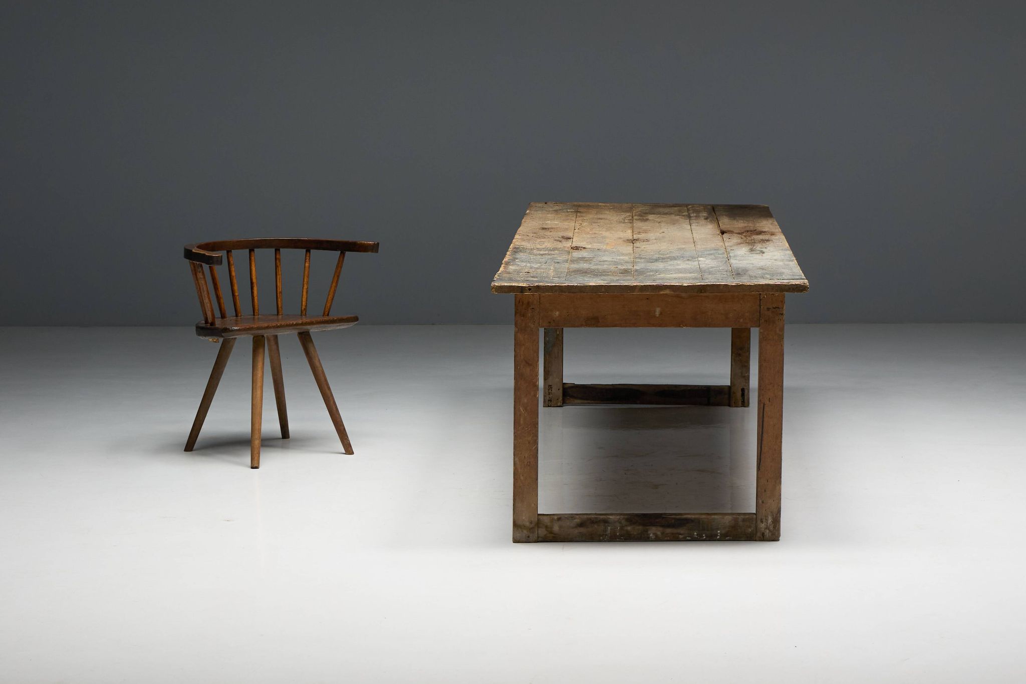 Table à manger rustique primitive, France, années 1900