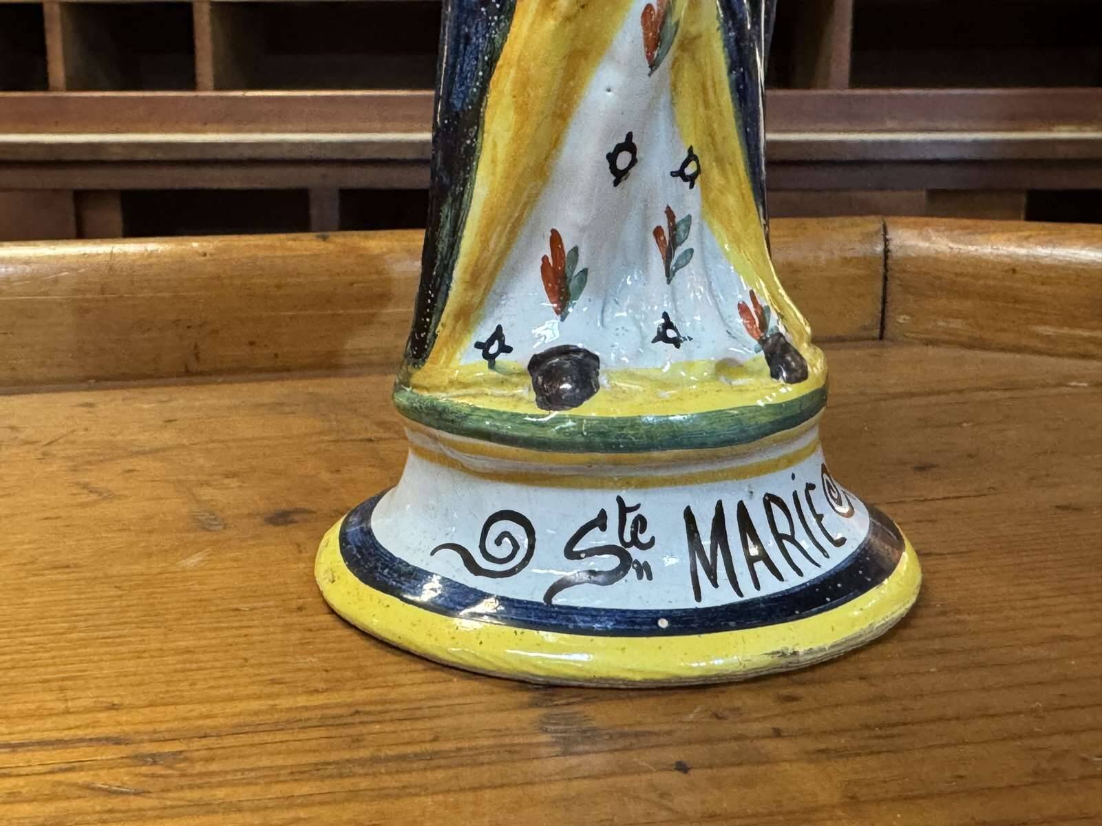 Saint Marie en faience bretonne fin XIXème