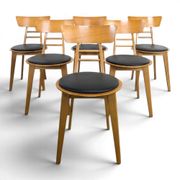 Set of 6 chairs published by Ton.