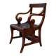 A Regency style Mahogany library chair /steps. England