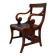 A Regency style Mahogany library chair /steps. England