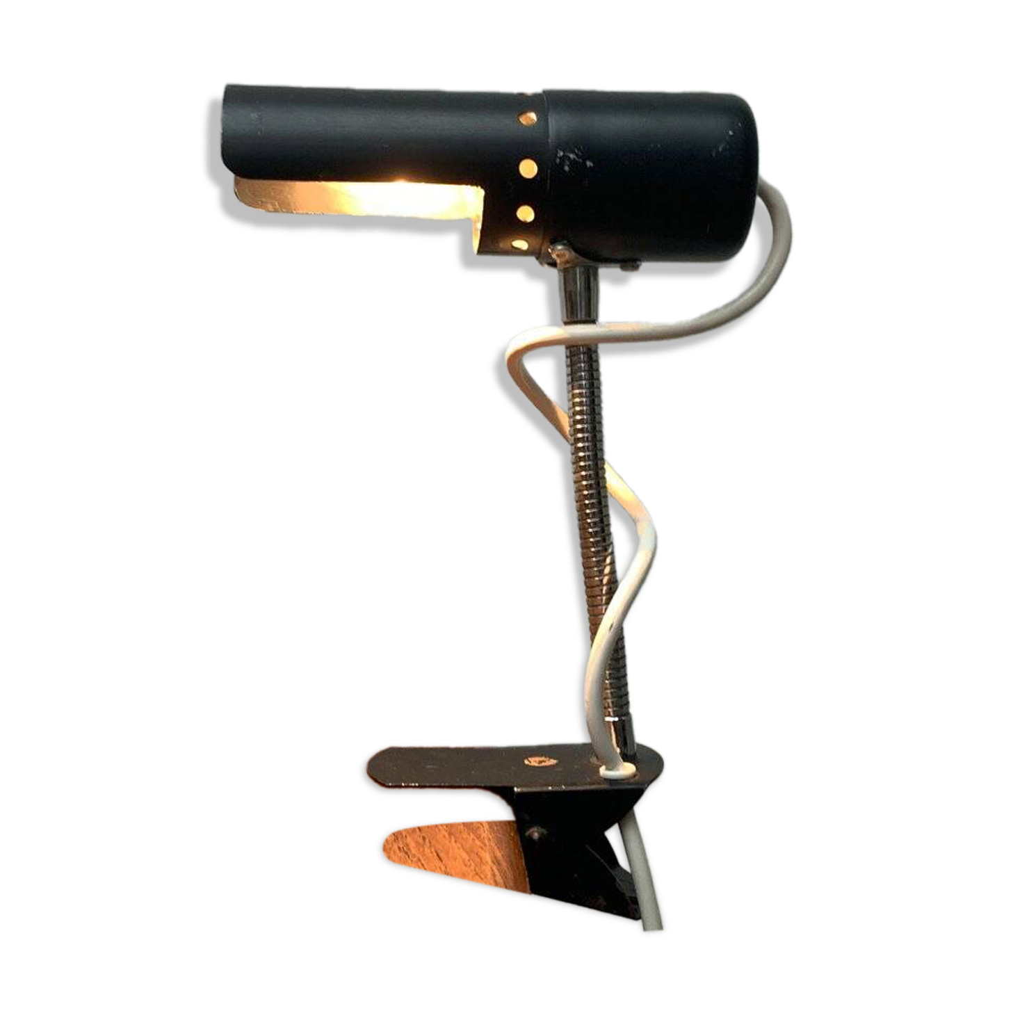 Mid-century minimalist clamp table lamp, 1960s
