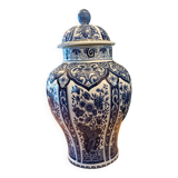 Royal Sphinx Delft blue porcelain vase with Boch lid