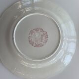 7 flat plates english pattern blue peasant scene vintage