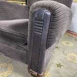 Pair of art deco period club armchairs