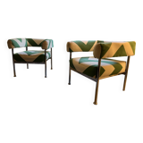 Paire de fauteuil design XXe