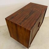 Rosewood Tambour Door Cabinet By Kai Kristiansen For Feldballes