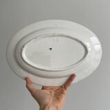 Vintage blue and white ceramic oval dish