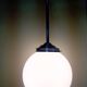 Suspension globe opaline Art Deco from the 1930s