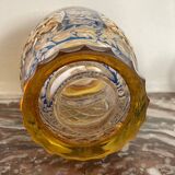Art Deco polychrome crystal vase