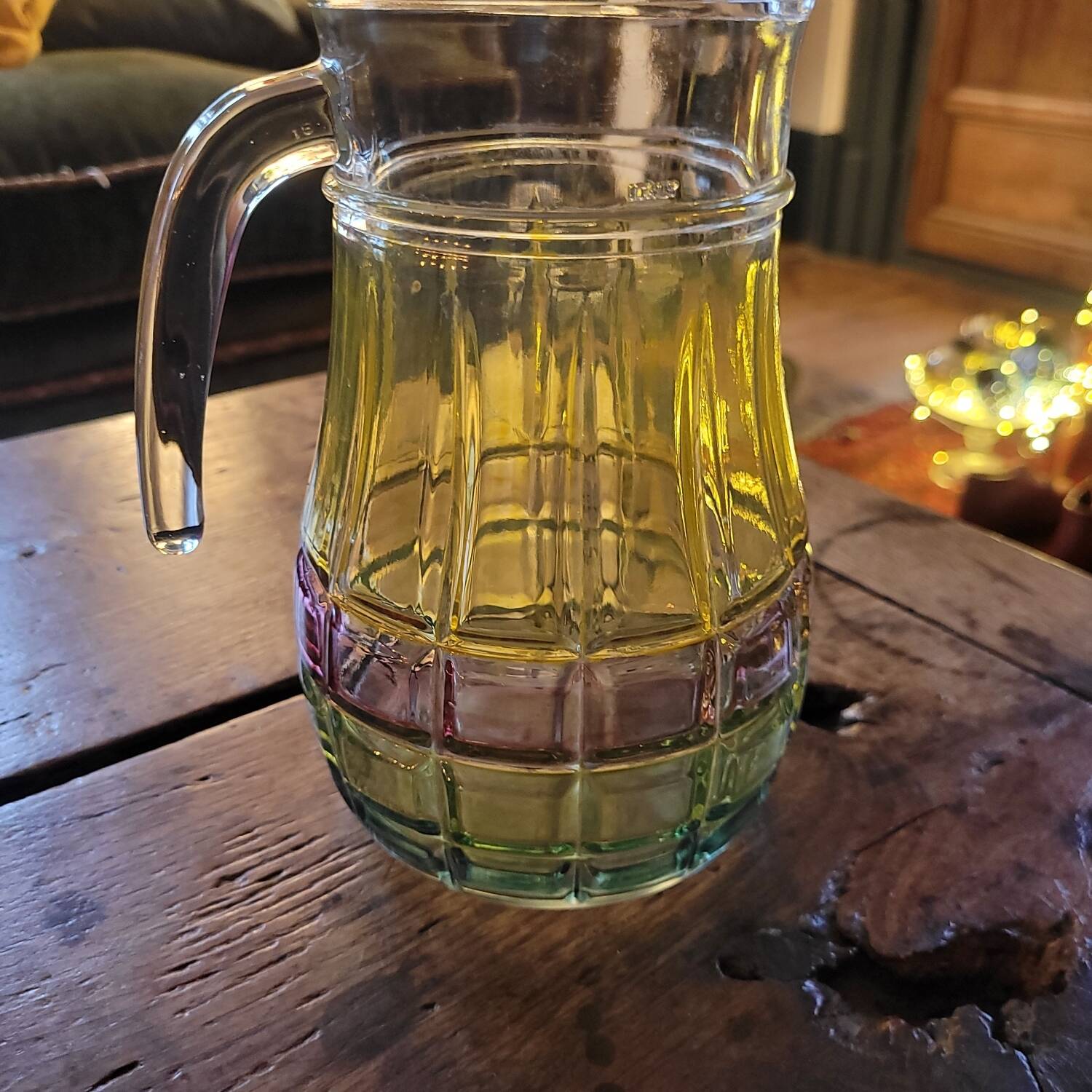 Italian molded glass pitcher – 1980s-90s