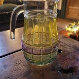 Italian molded glass pitcher – 1980s-90s