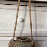 Pot vase with handles pyrite stoneware Truchon Corsica