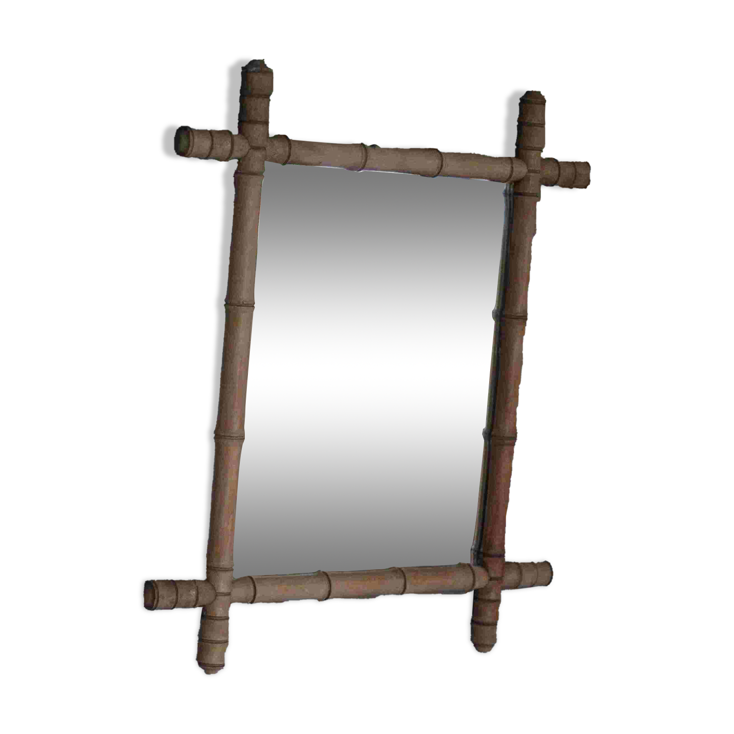 Bamboo imitation wood mirror, antique mirror, hanging mirror