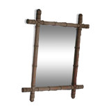 Bamboo imitation wood mirror, antique mirror, hanging mirror
