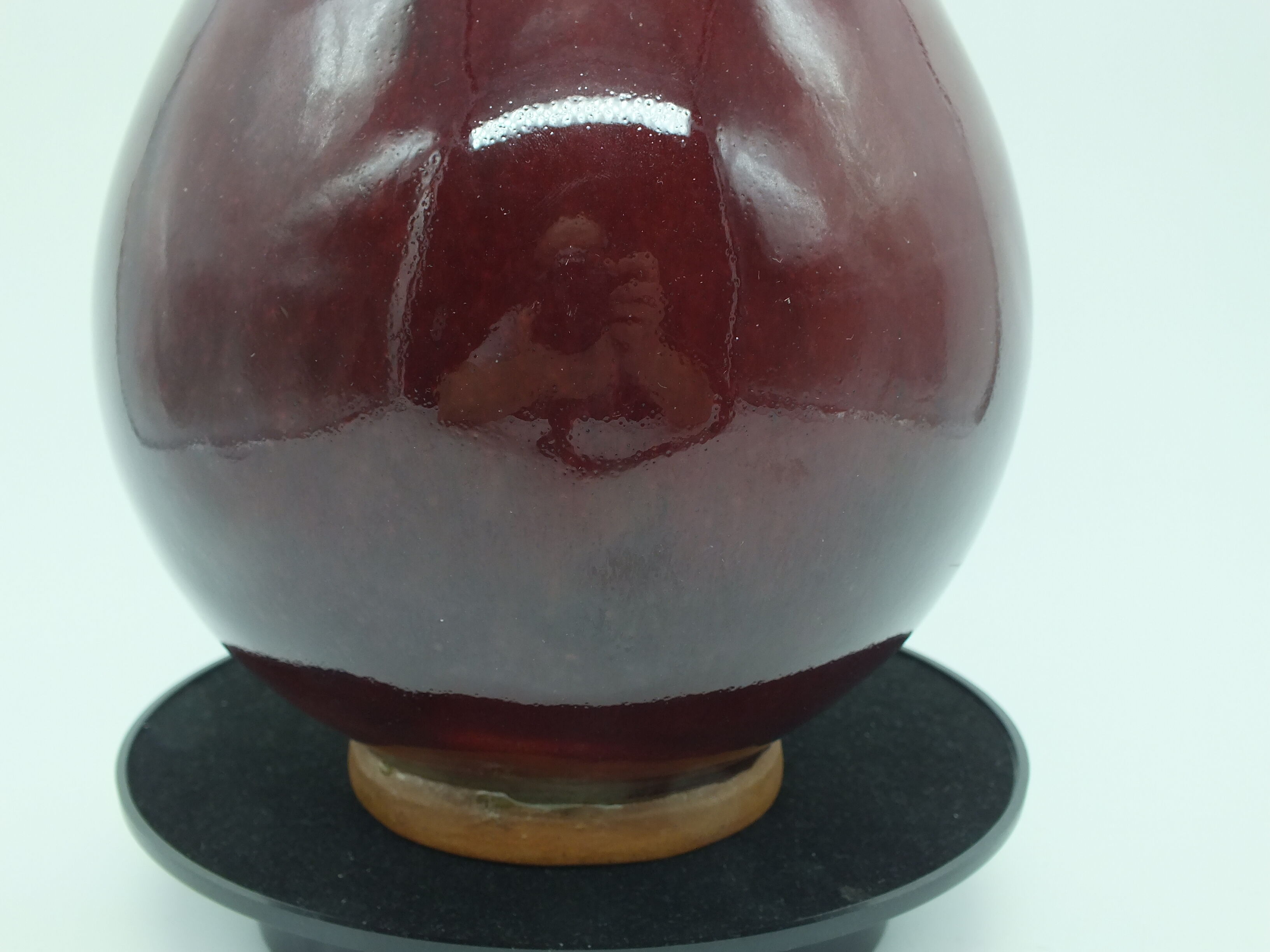 Vase China ceramic ox blood H. 32cm