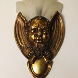 Pair of bronze wall lamps Art Deco style early twentieth century