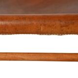 “Safari” Footstool in Oak and Leather