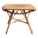 Vintage rattan coffee table 1960