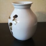 Michel Berodot, enamelled porcelain vase, signed, circa 1980