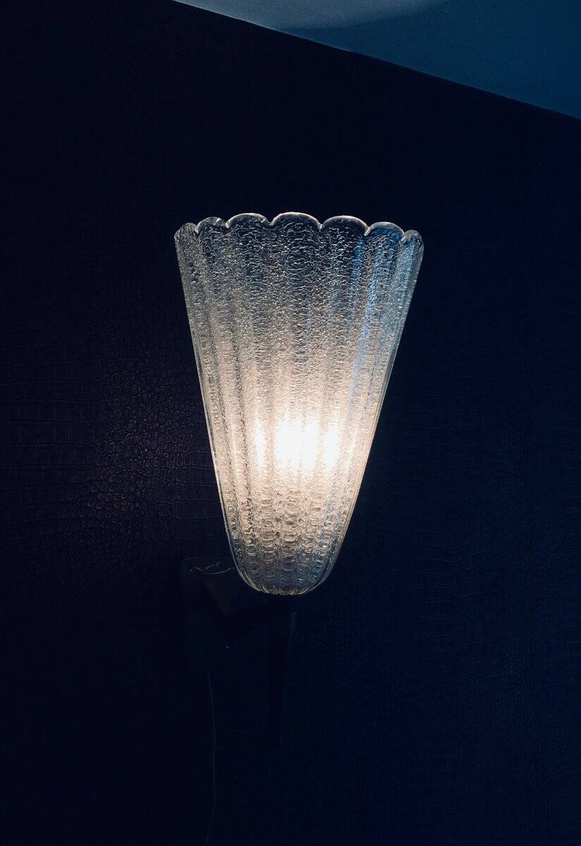 Italian Art Glass Wall Lamp by Barovier & Toso, 1950s