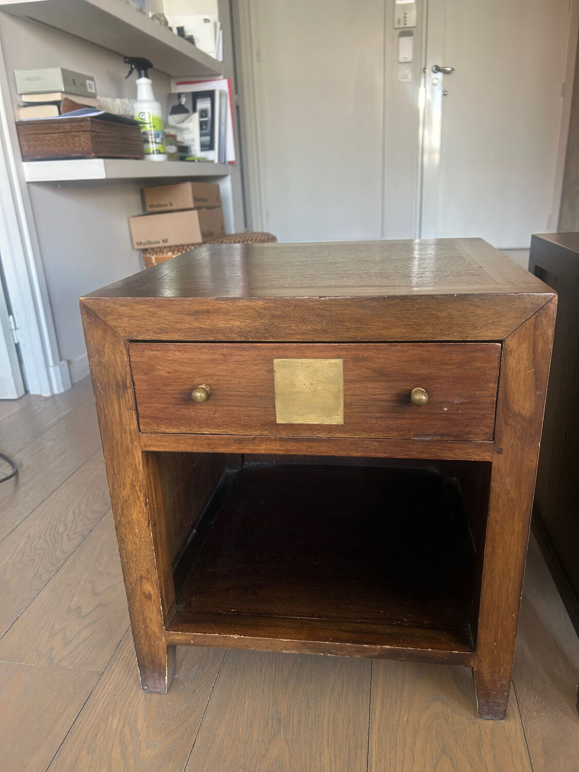 Teak bedside table