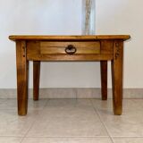 Old wooden bedside table