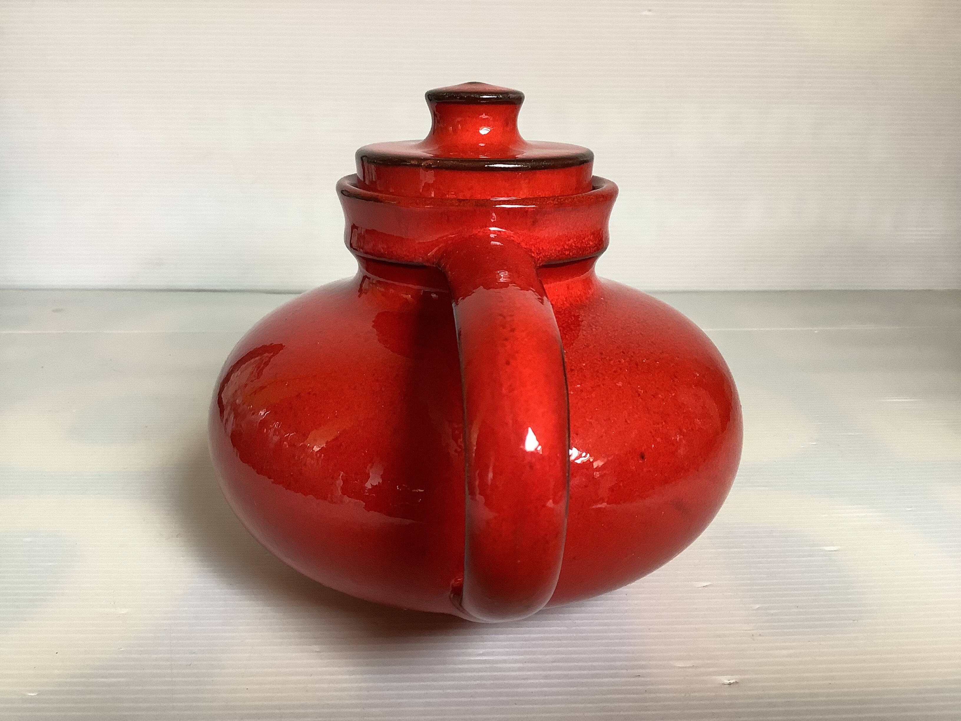 Jasba Germany red teapot