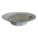 Plat sur pied compotier faïence VF