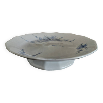 Plat sur pied compotier faïence VF