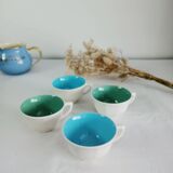 Set of 4 Digoin Sarreguemines coffee cups