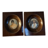 Pair of antique miniatures